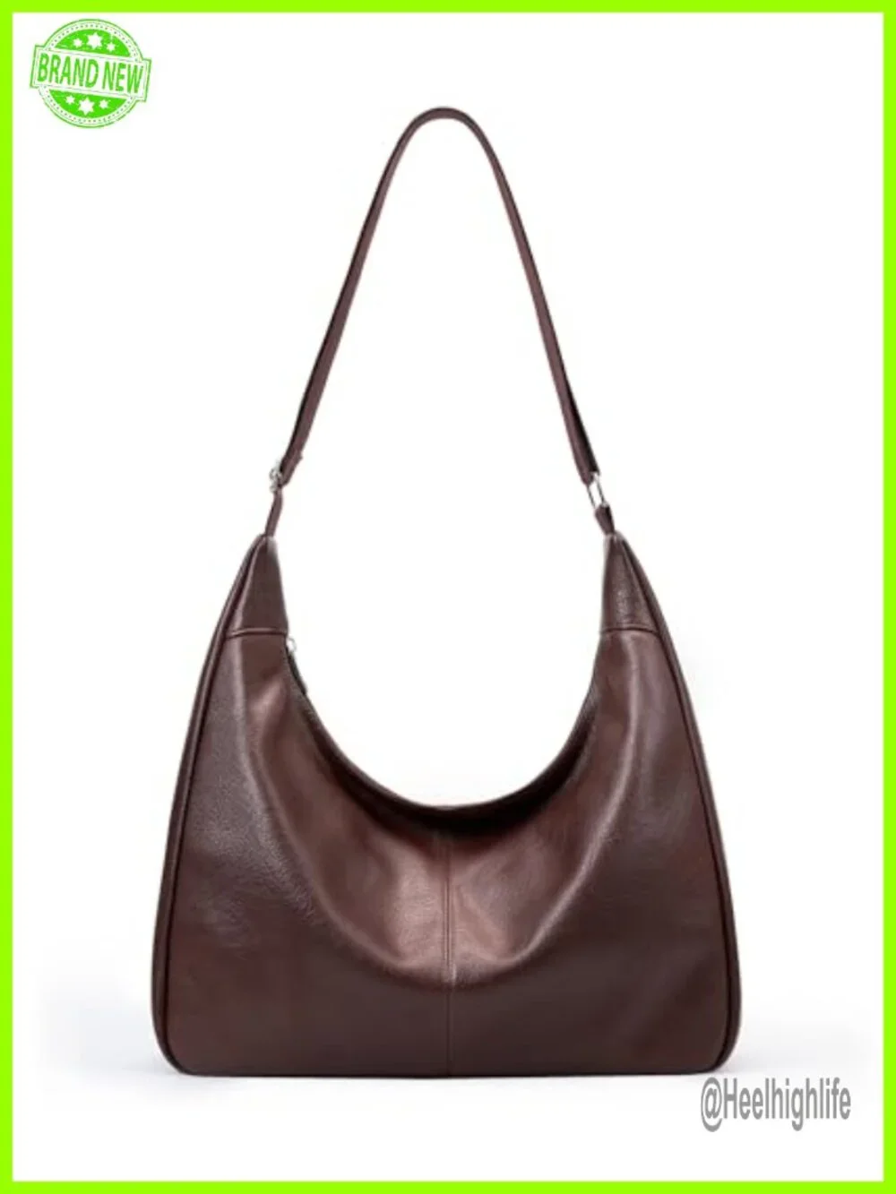 Vegan Leather Slouchy Hobo Bag Large Tote Crossbody Adjustable Shoulder Purse